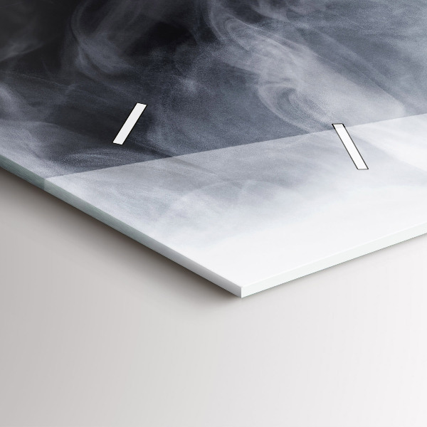 Glass wall clock rectangular Smoke
