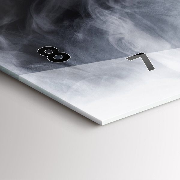 Glass wall clock rectangular Smoke