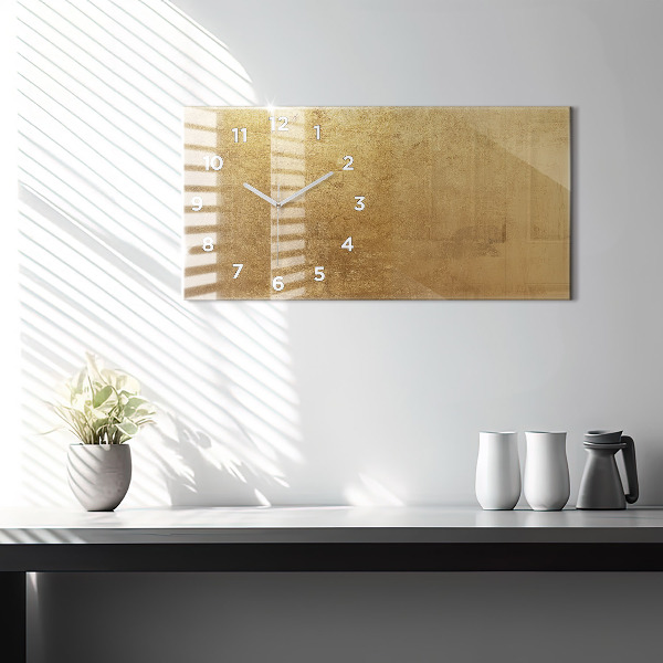 Glass wall clock rectangular Decorative canvas