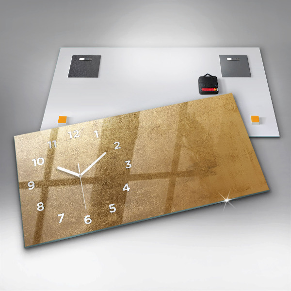 Glass wall clock rectangular Decorative canvas