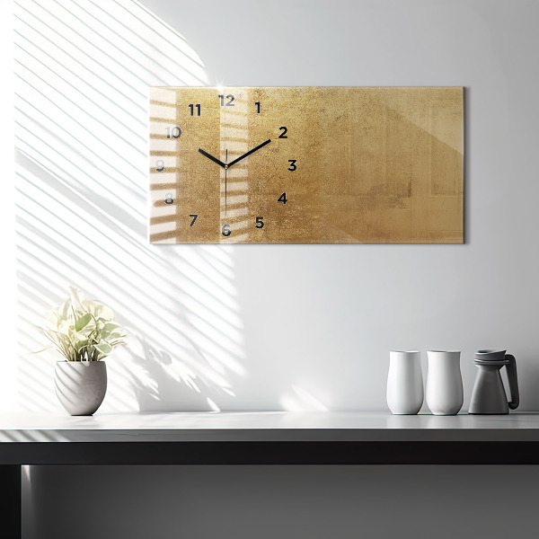Glass wall clock rectangular Decorative canvas