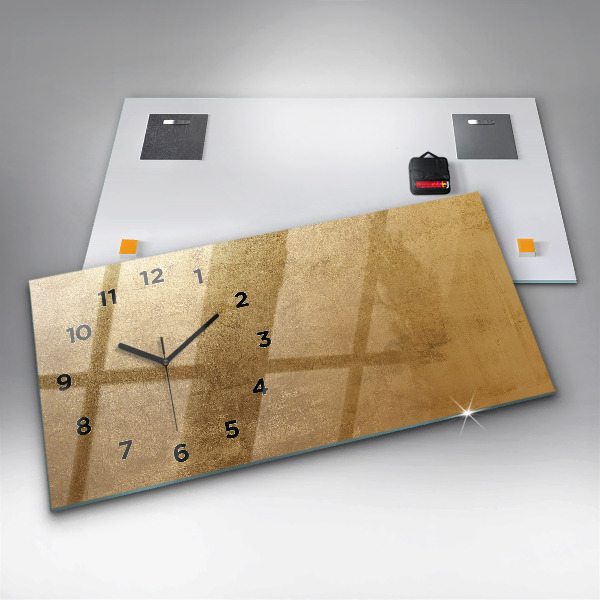 Glass wall clock rectangular Decorative canvas