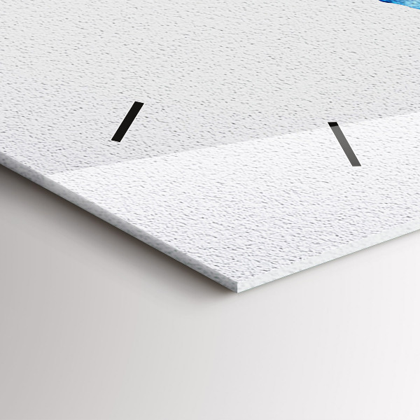 Glass wall clock rectangular Watercolor world map