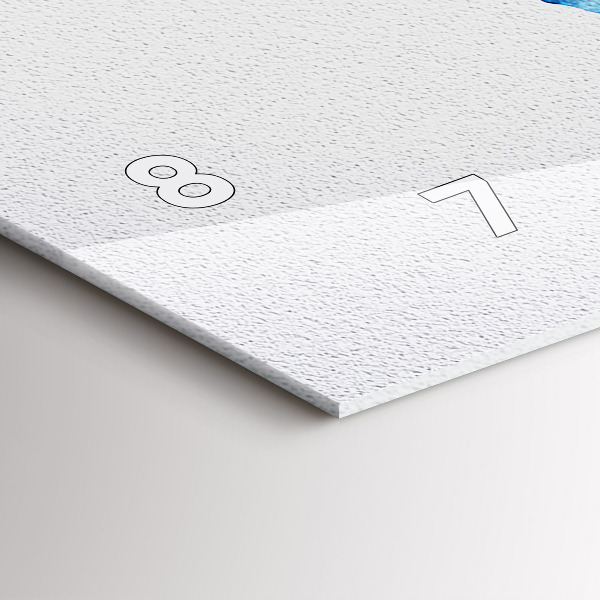 Glass wall clock rectangular Watercolor world map