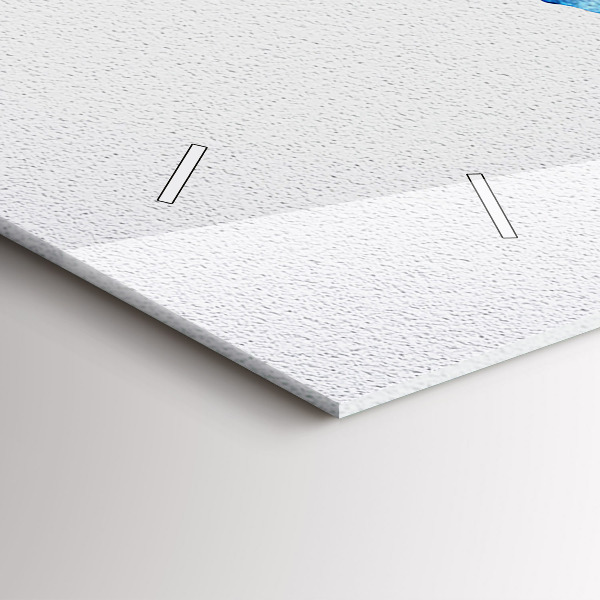 Glass wall clock rectangular Watercolor world map