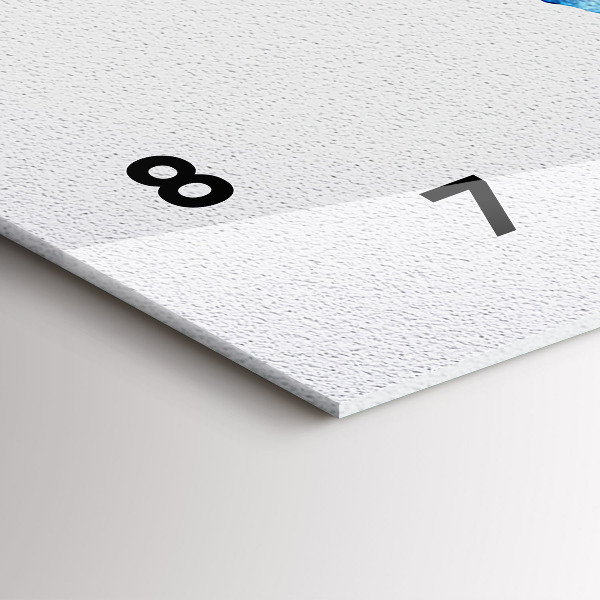 Glass wall clock rectangular Watercolor world map