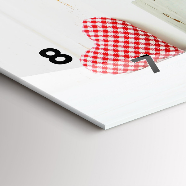 Glass wall clock rectangular The inscription house