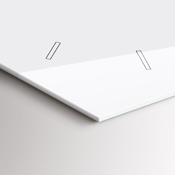 Glass wall clock rectangular Positive quote