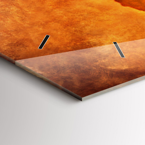 Glass wall clock rectangular Large world map