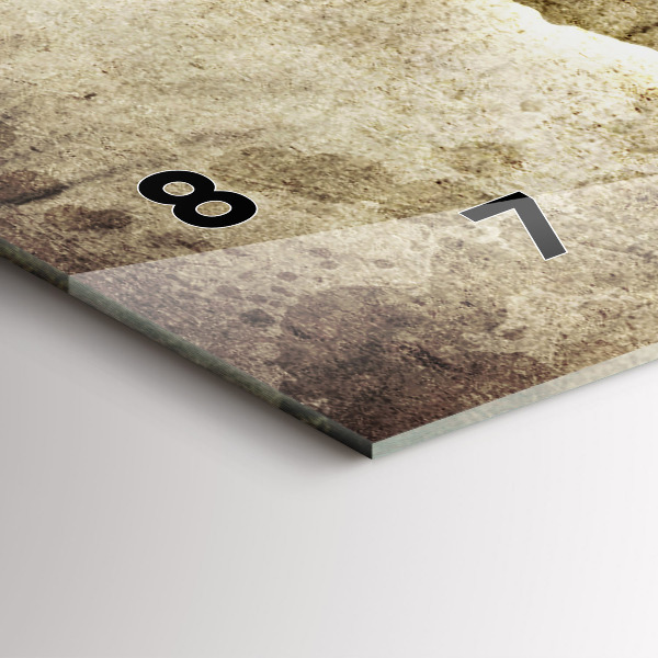 Glass wall clock rectangular World map