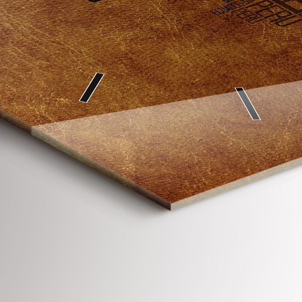 Glass wall clock rectangular Country names map