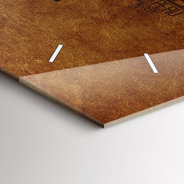 Glass wall clock rectangular Country names map