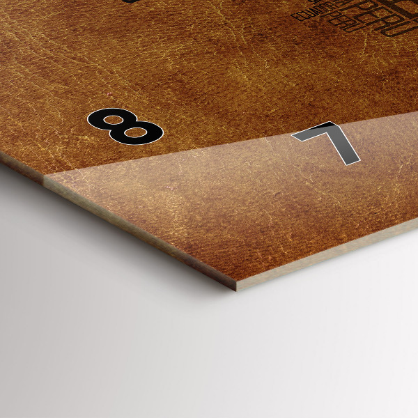 Glass wall clock rectangular Country names map