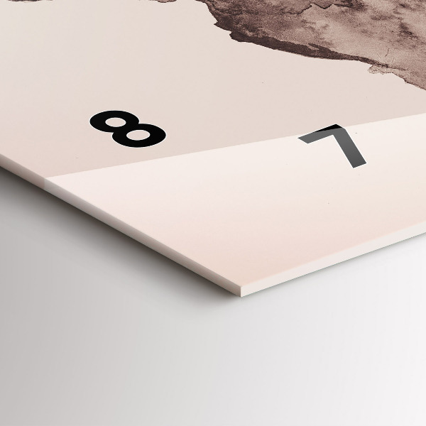 Glass wall clock rectangular Watercolor world map