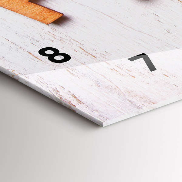 Glass wall clock rectangular The inscription family