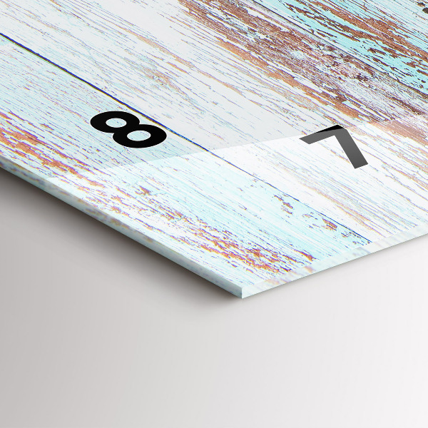 Glass wall clock rectangular Pastel Wood