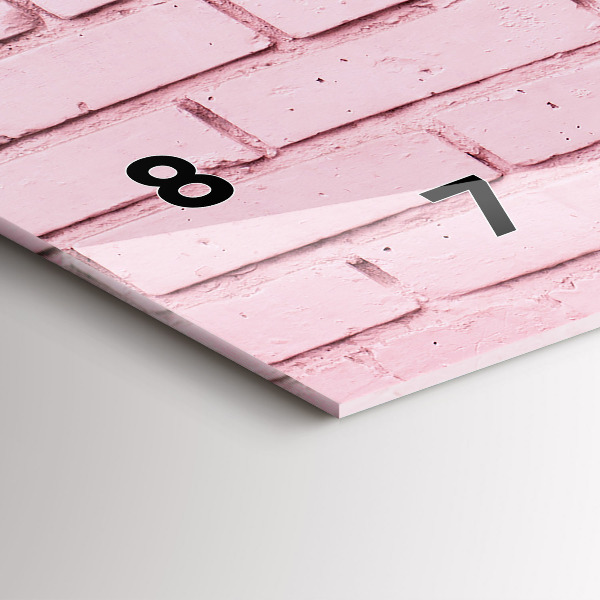 Glass wall clock rectangular Brick wall