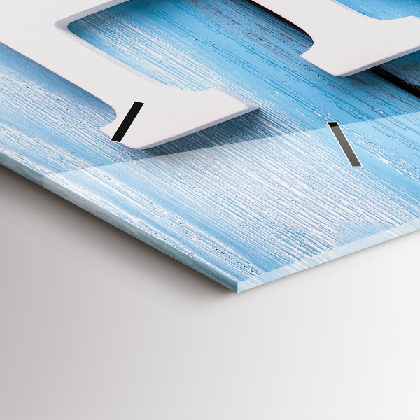 Glass wall clock rectangular The inscription house