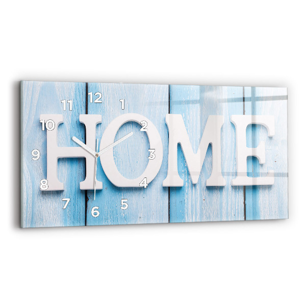 Glass wall clock rectangular The inscription house