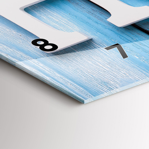 Glass wall clock rectangular The inscription house