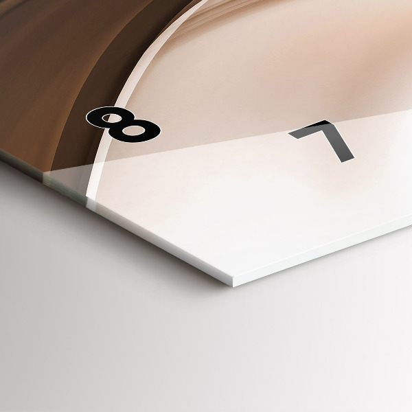 Glass wall clock rectangular Abstraction line