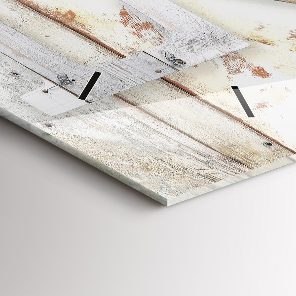 Glass wall clock rectangular The inscription love