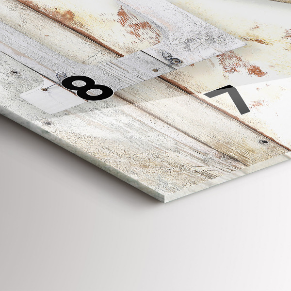 Glass wall clock rectangular The inscription love