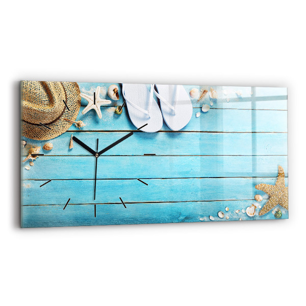 Glass wall clock rectangular Holiday accessories