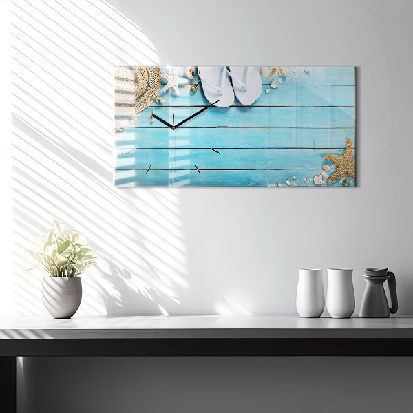 Glass wall clock rectangular Holiday accessories