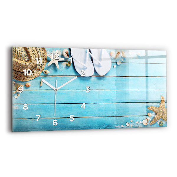 Glass wall clock rectangular Holiday accessories