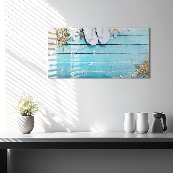 Glass wall clock rectangular Holiday accessories