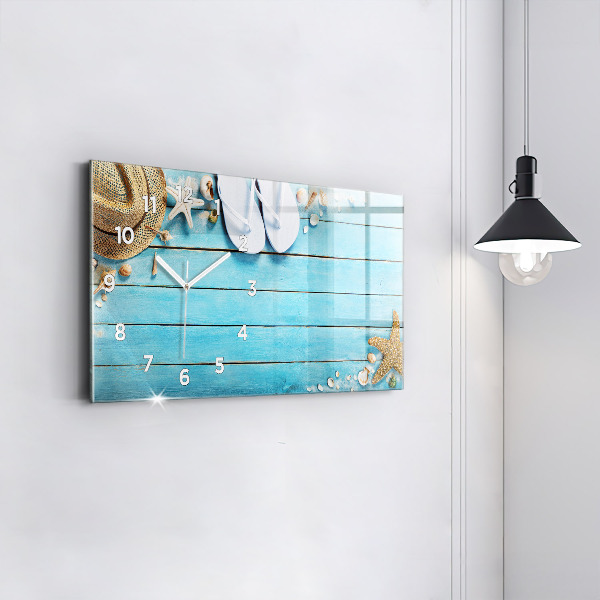Glass wall clock rectangular Holiday accessories