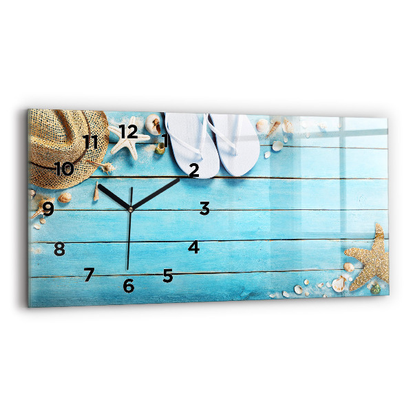 Glass wall clock rectangular Holiday accessories