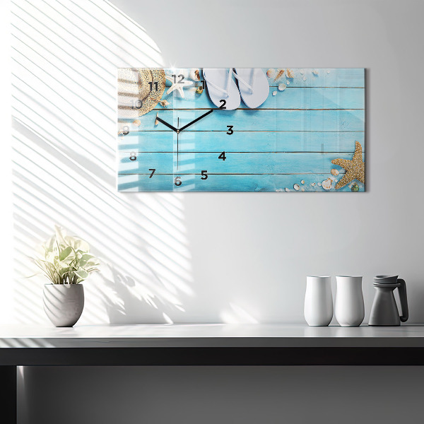 Glass wall clock rectangular Holiday accessories