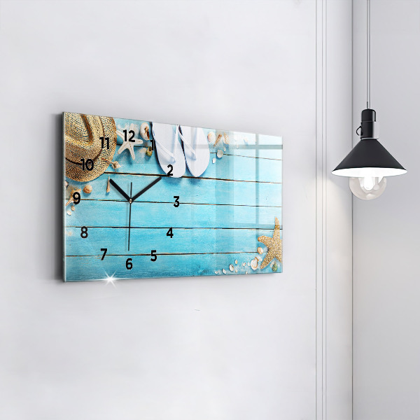 Glass wall clock rectangular Holiday accessories