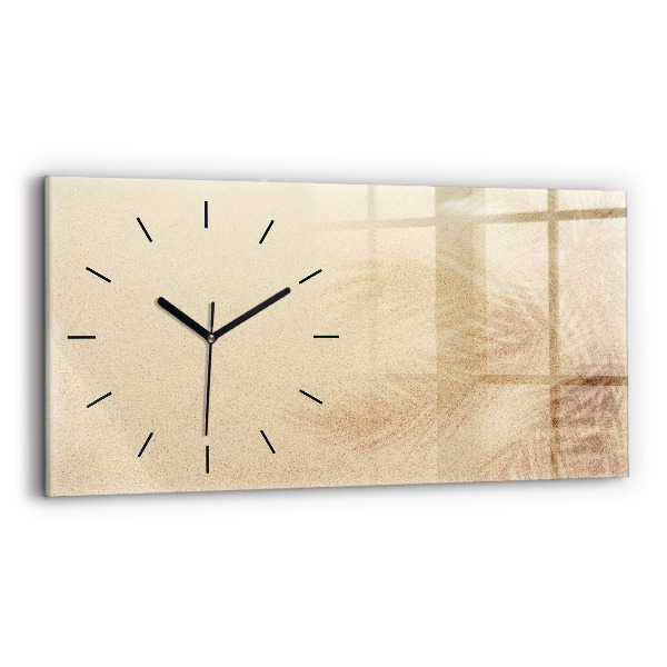 Glass wall clock rectangular Summer accessories