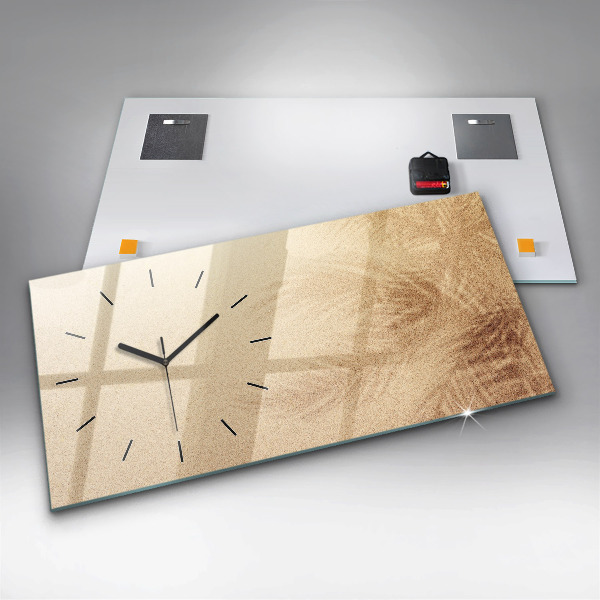 Glass wall clock rectangular Summer accessories