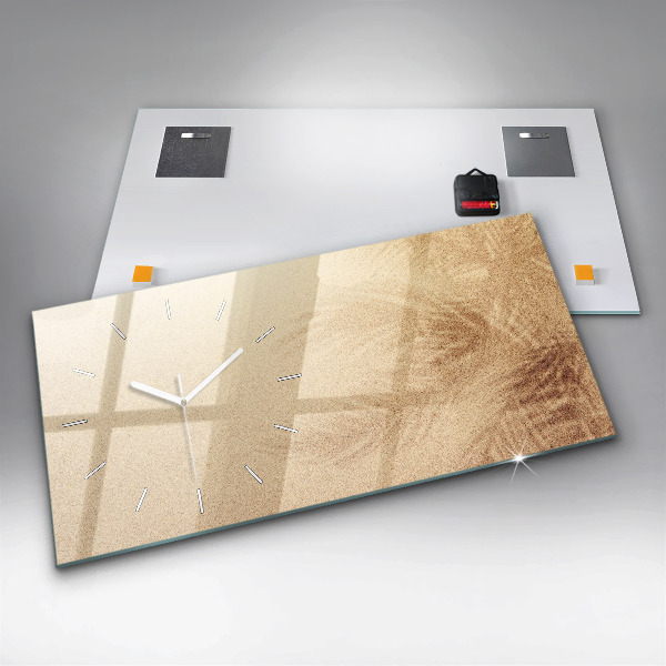 Glass wall clock rectangular Summer accessories