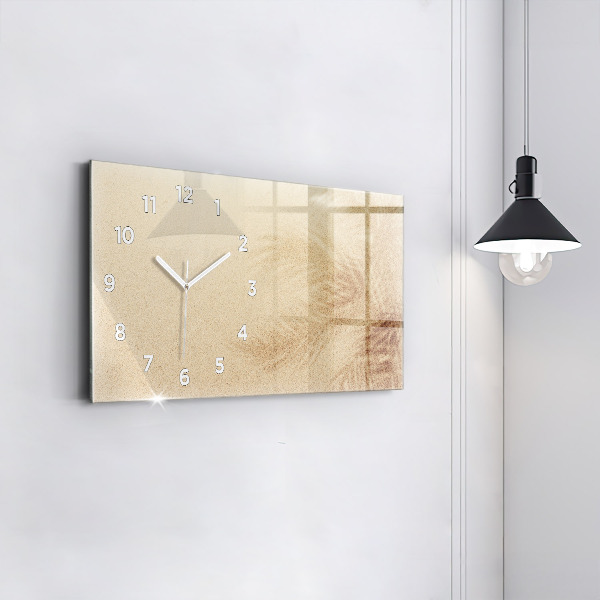 Glass wall clock rectangular Summer accessories