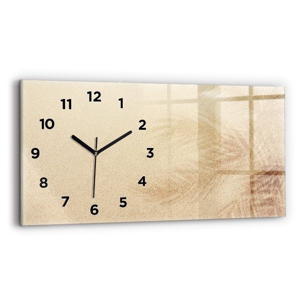 Glass wall clock rectangular Summer accessories