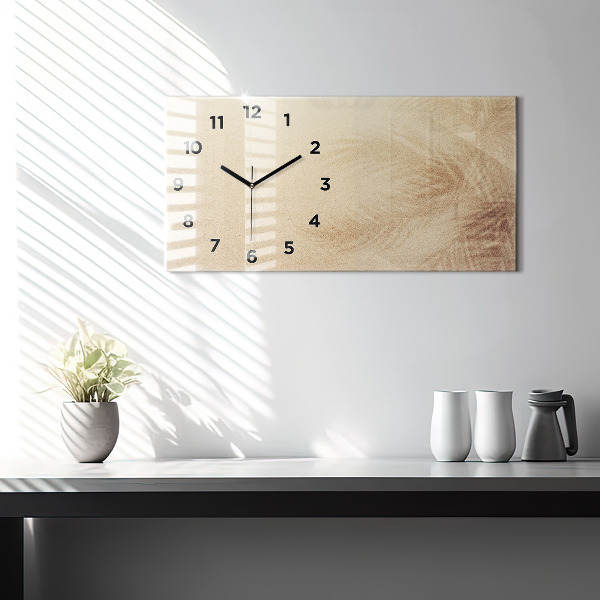 Glass wall clock rectangular Summer accessories