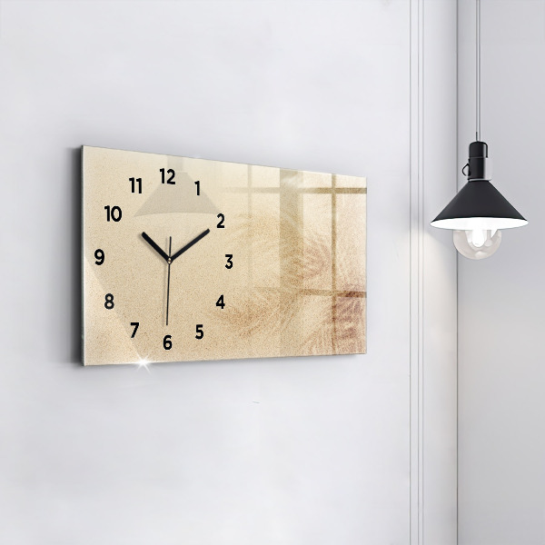 Glass wall clock rectangular Summer accessories