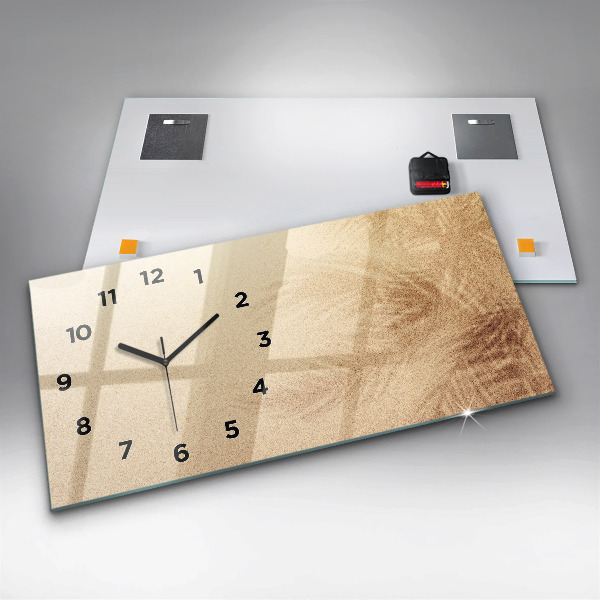 Glass wall clock rectangular Summer accessories