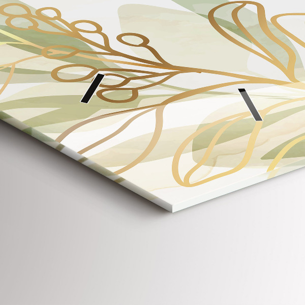 Glass wall clock rectangular Pastel abstraction
