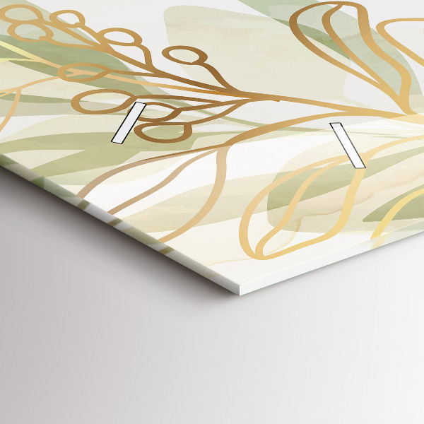 Glass wall clock rectangular Pastel abstraction