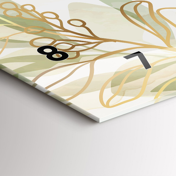 Glass wall clock rectangular Pastel abstraction