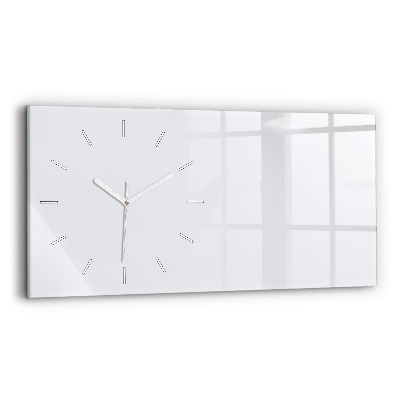 Glass wall clock rectangular Color dark white