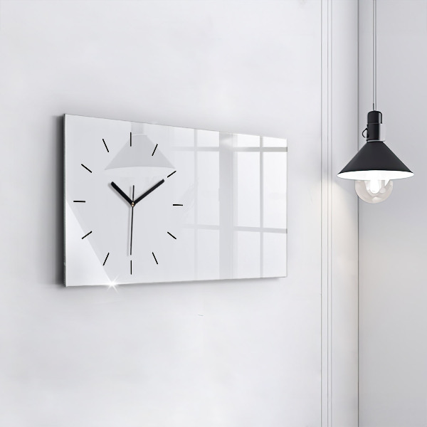 Glass wall clock rectangular Color dark white