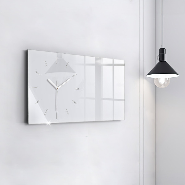 Glass wall clock rectangular Color dark white