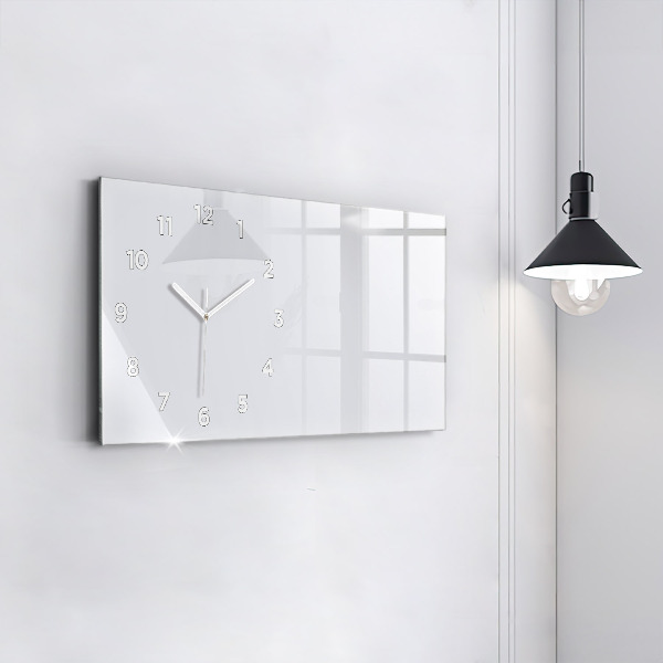 Glass wall clock rectangular Color dark white